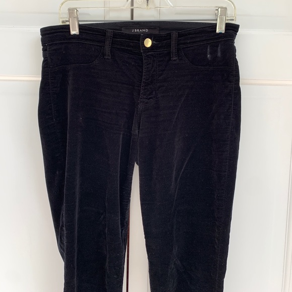 J Brand Maria Black Velvet Skinny Jeans - Picture 6 of 16